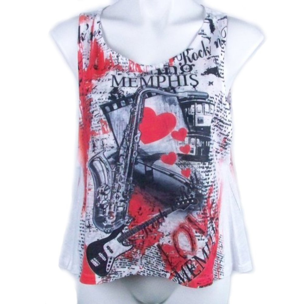 Sleeveless Top - Memphis Theme XL